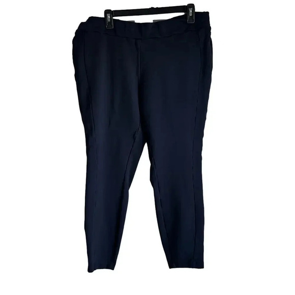 Navy Ponte Pants - Picture 1 of 4